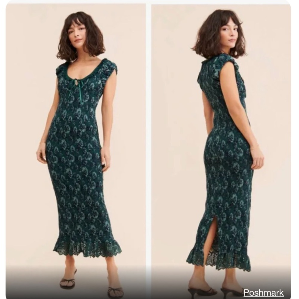 Free People McKenna Smocked Floral Dress, Sz XS